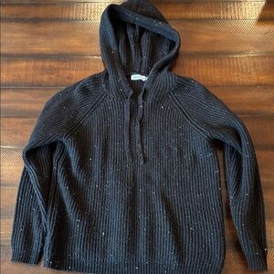 Cozy Black Hooded Women's Sweater